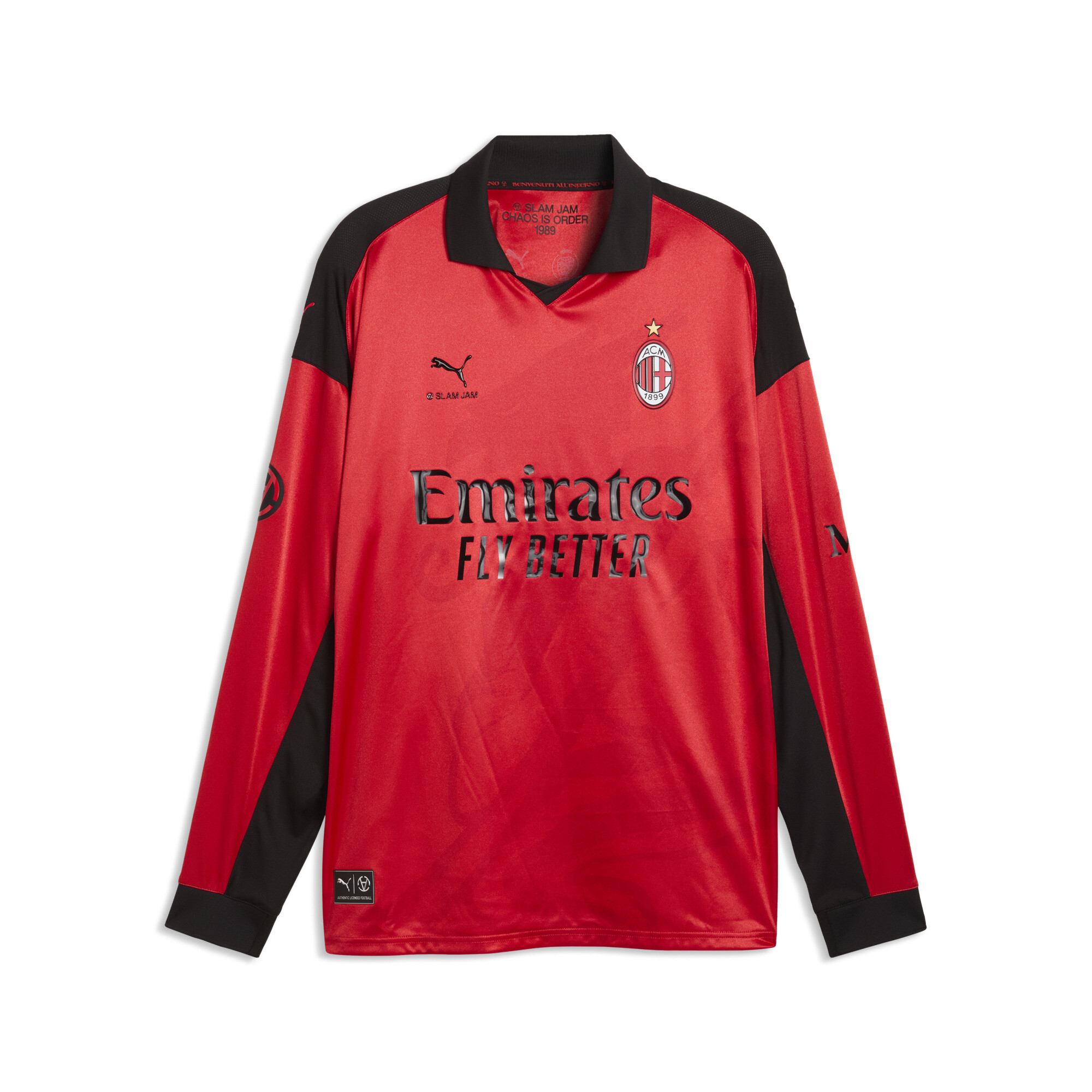 PUMA AC MILAN x SLAM JAM Limited Edition Langarmtrikot, Kleidung, Rot, L
