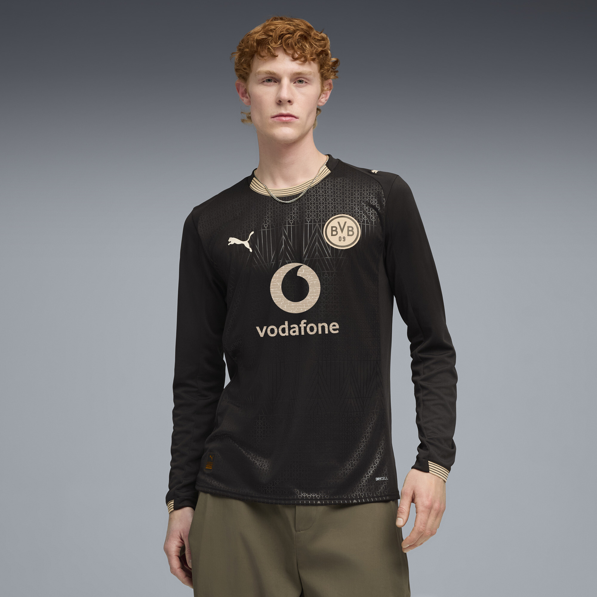 PUMA Borussia Dortmund Langarm-Sondertrikot Herren, Kleidung, Schwarz, 3XL