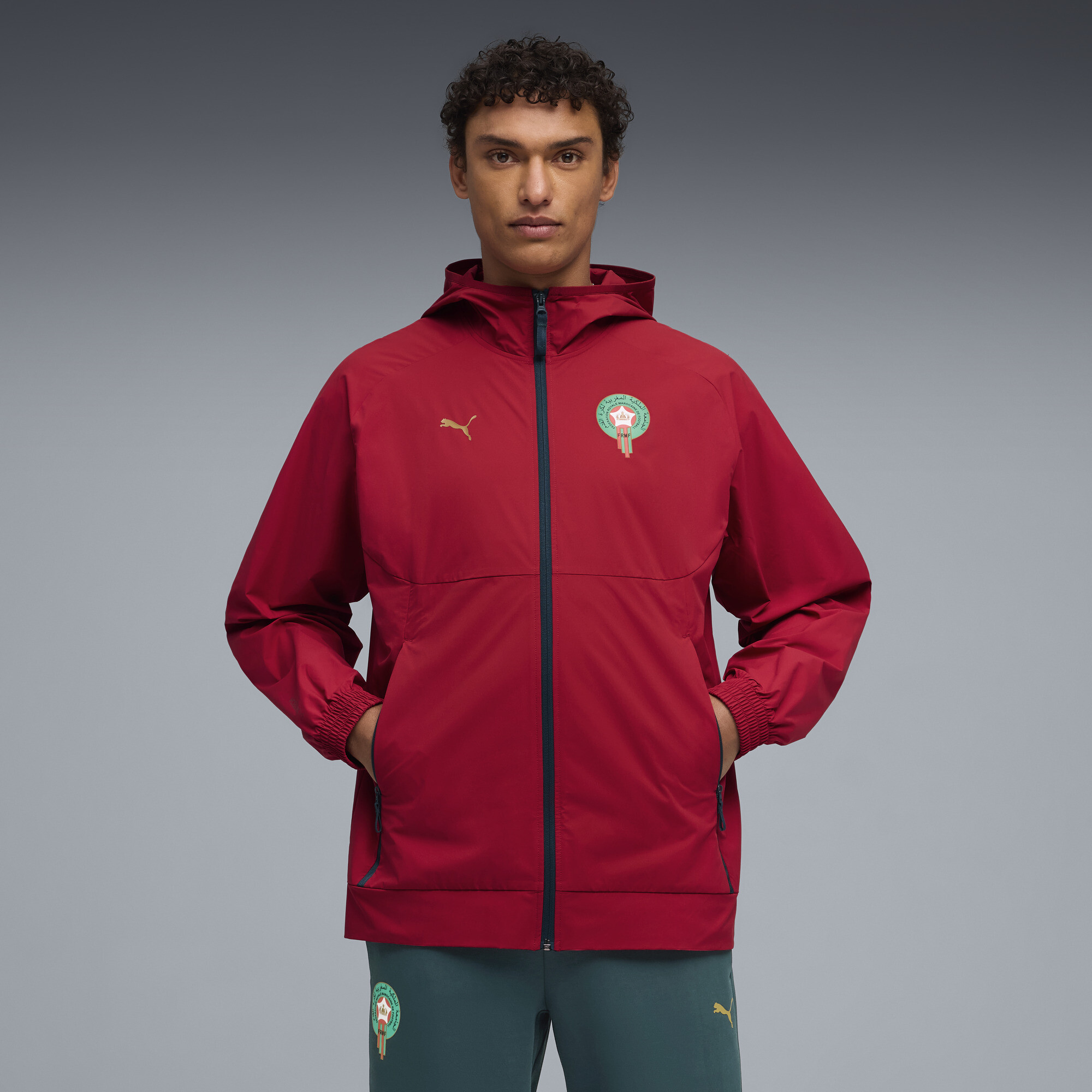 Marokko PUMATECH Gewebte Jacke Herren, Kleidung, Rot, XXL