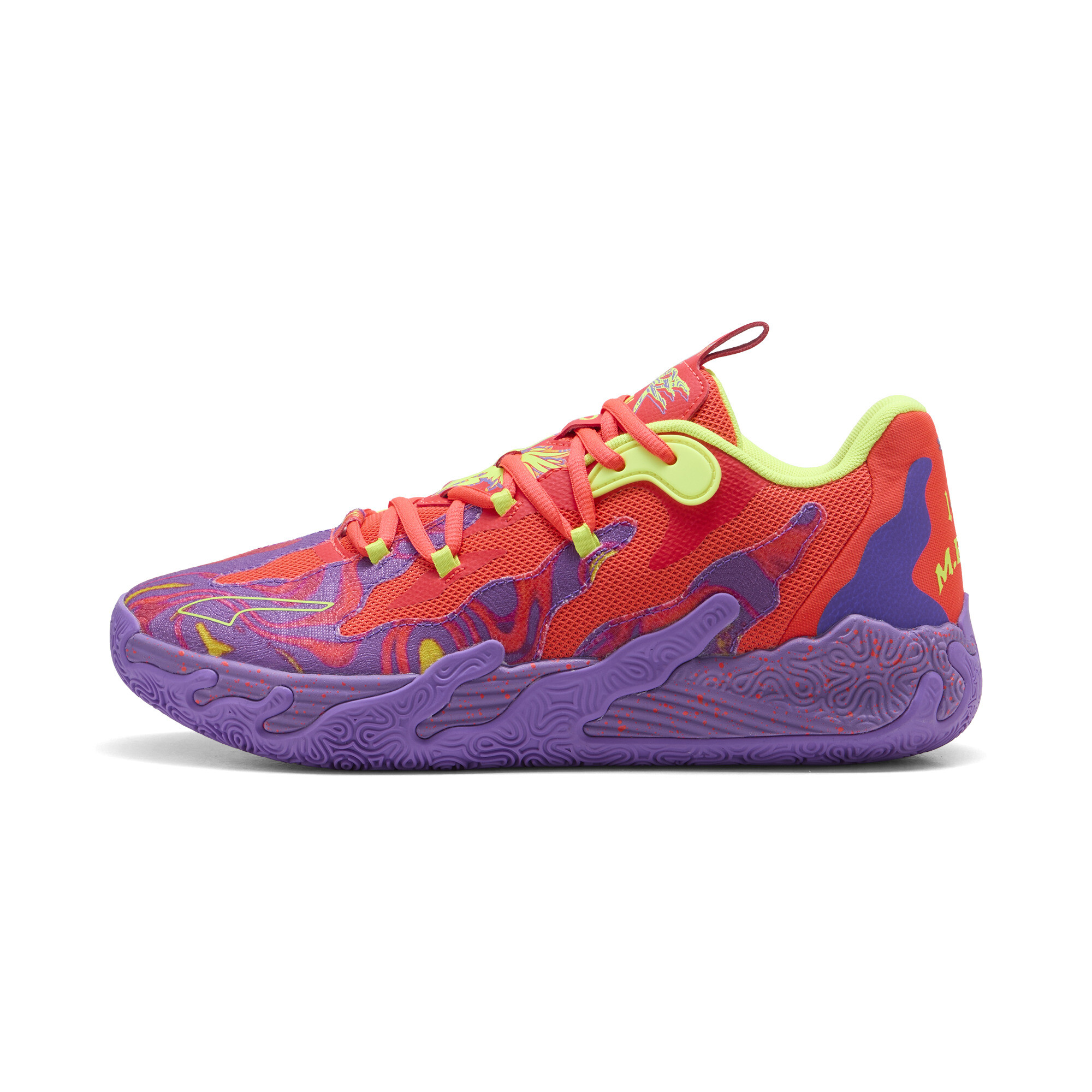 PUMA MB.03 Lo Lava Basketballschuhe, Schuhe, Lila, 49.5