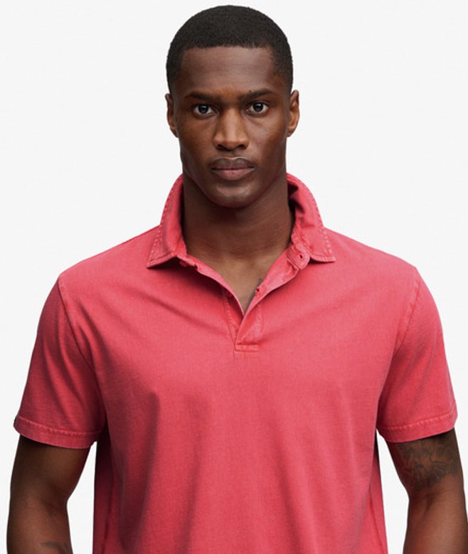 Superdry Herren Essential Jersey Poloshirt Red - Größe: Xxl