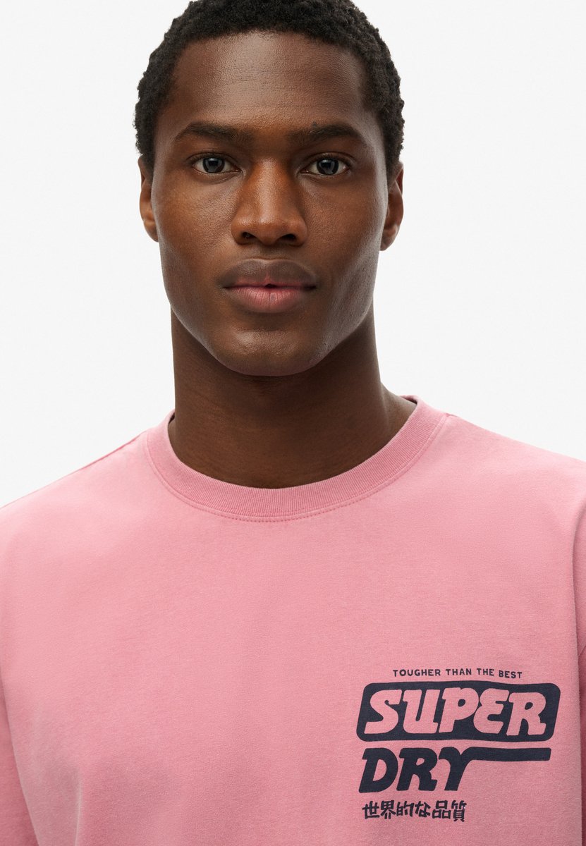 Superdry Herren Locker Geschnittenes Trade Tools T-shirt Pink - Größe: Xxl