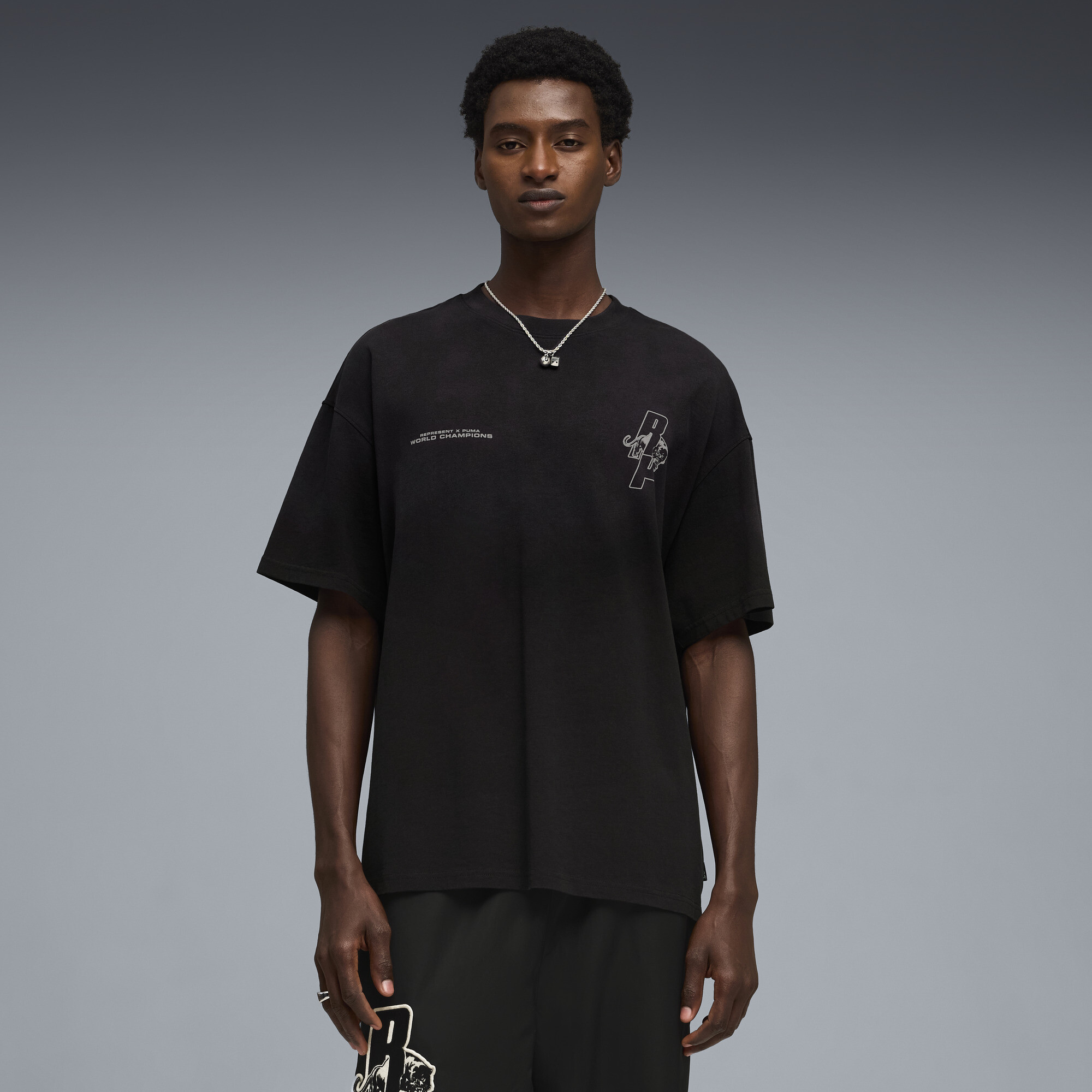 PUMA x REPRESENT T-Shirt Oversized Herren, Accessoires, Schwarz, M