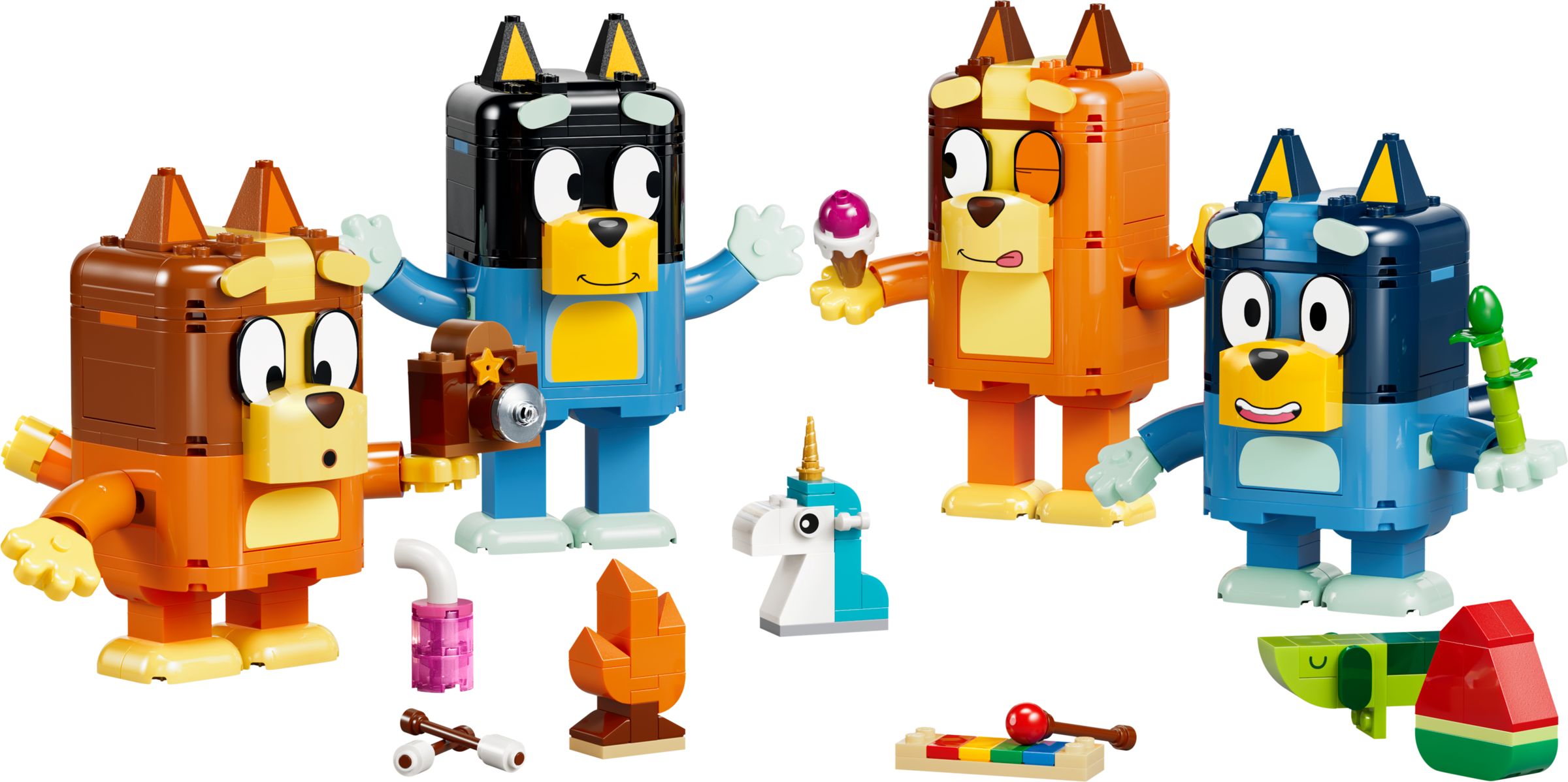 Blueys Familie aus LEGO Steinen