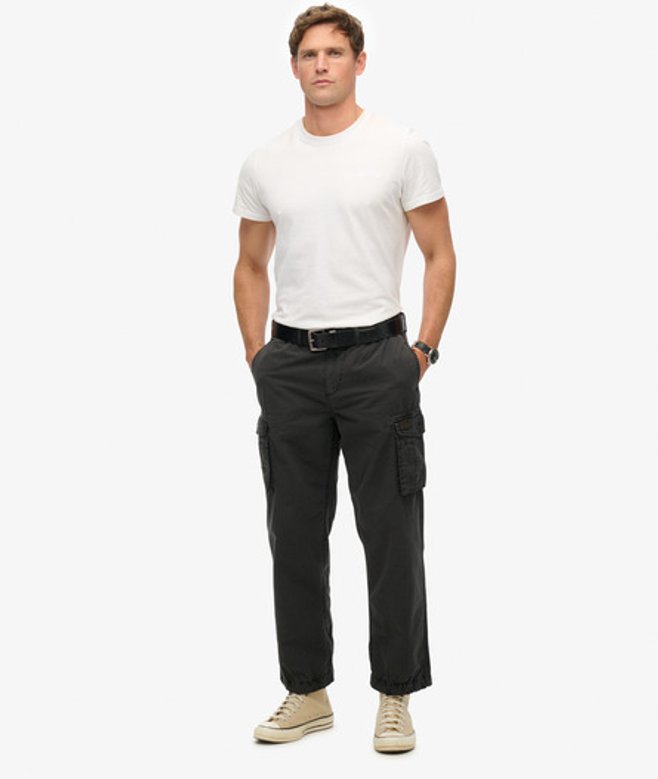 Superdry Herren Leichte Parachute Cargohose Schwarz - Größe: 32/32