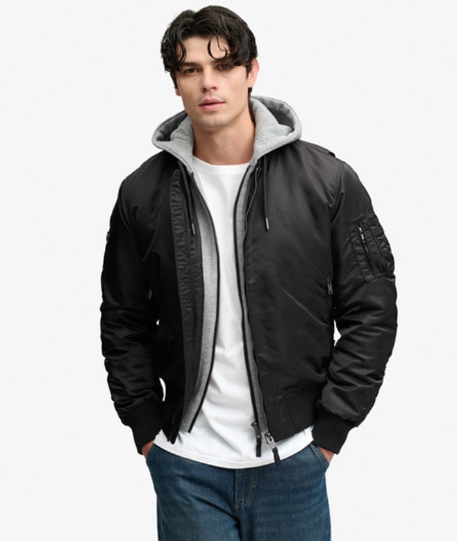 Superdry Damen Para Cargohose mit Niedriger Leibhöhe Schwarz - Größe: 28/32