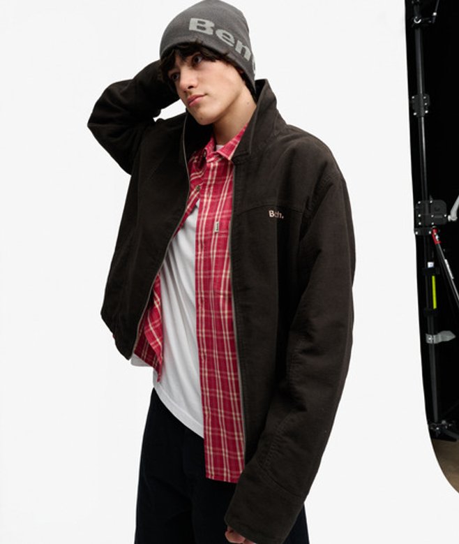 Superdry Herren Bench Moleskin Ranch Jacke Brown - Größe: M