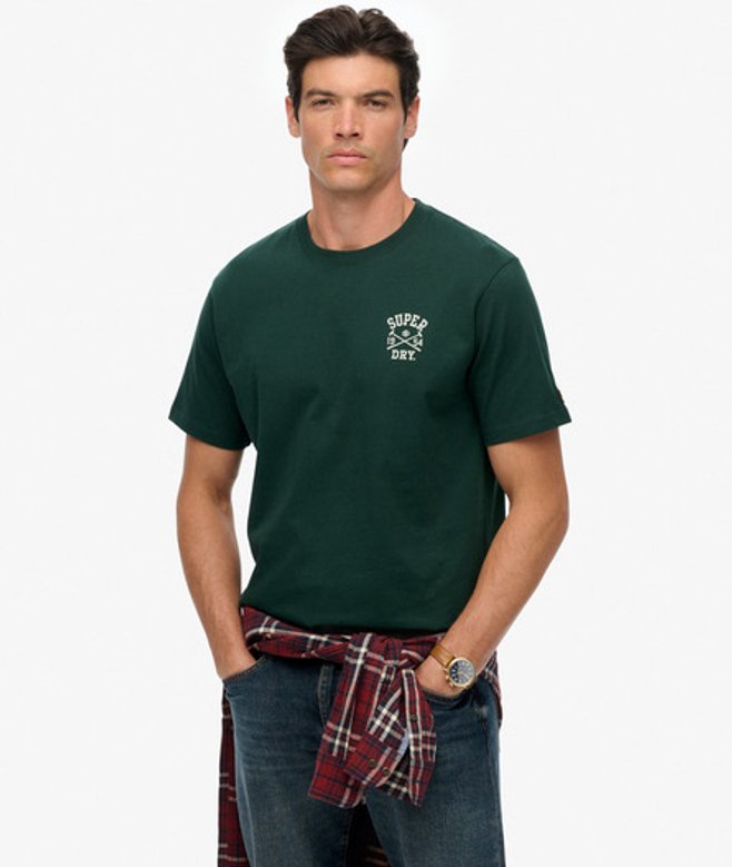 Superdry Herren Athletic Club T-shirt Green - Größe: Xxxl