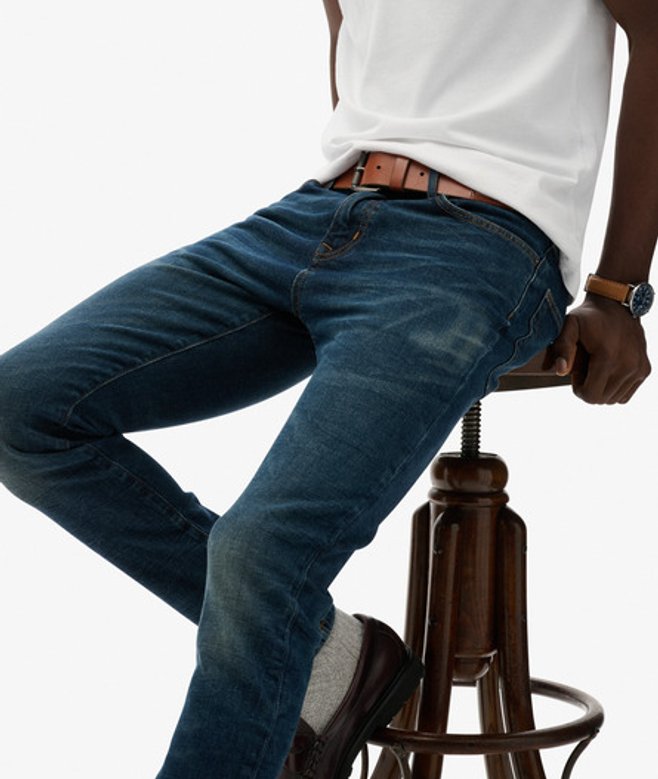 Superdry Herren Vintage Skinny Jeans Dark Blue - Größe: 30/32
