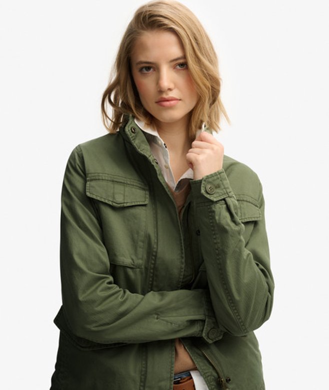 Superdry Damen M65 Rookie Jacke Green - Größe: 42