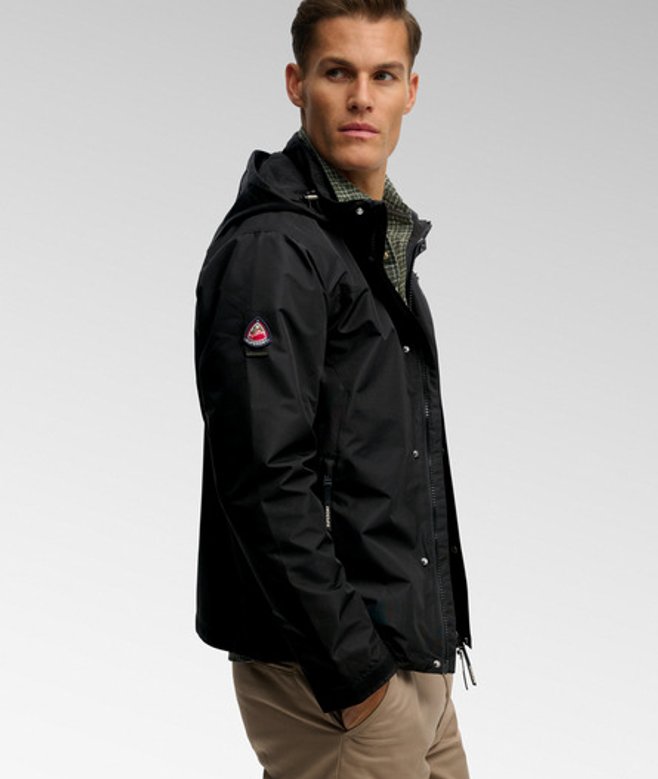 Superdry Herren Kapuzen-shelljacke Black - Größe: S