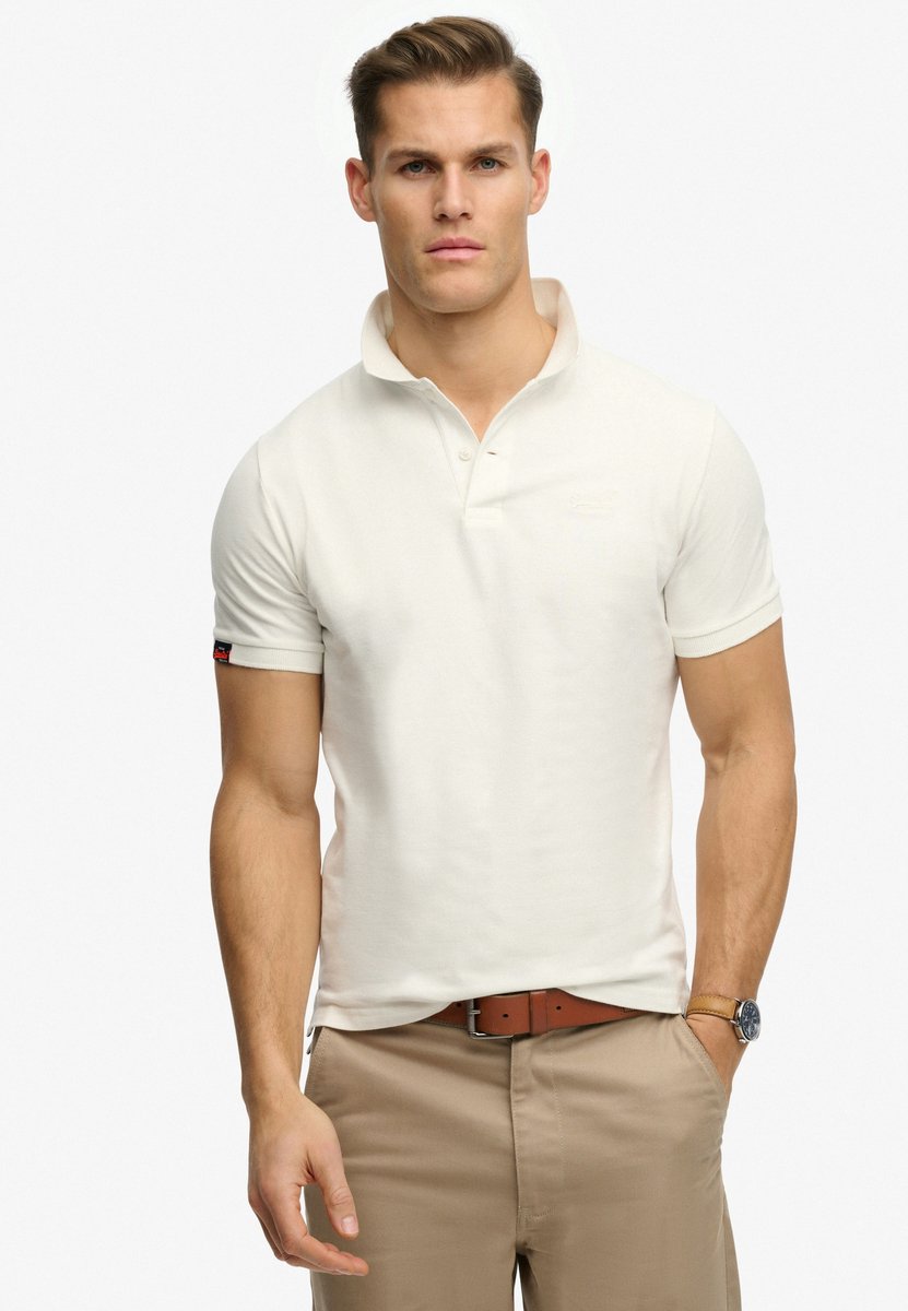 Superdry Herren Vintage Destroy Poloshirt White - Größe: S