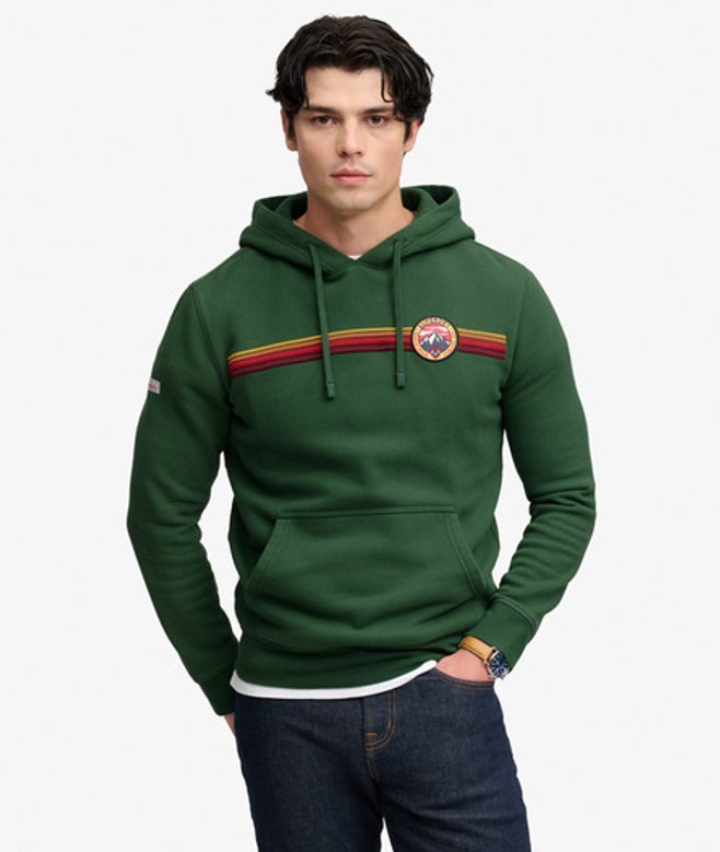 Superdry Damen Pullover mit Rundhalsausschnitt und Logomuster Schwarz - Größe: 38