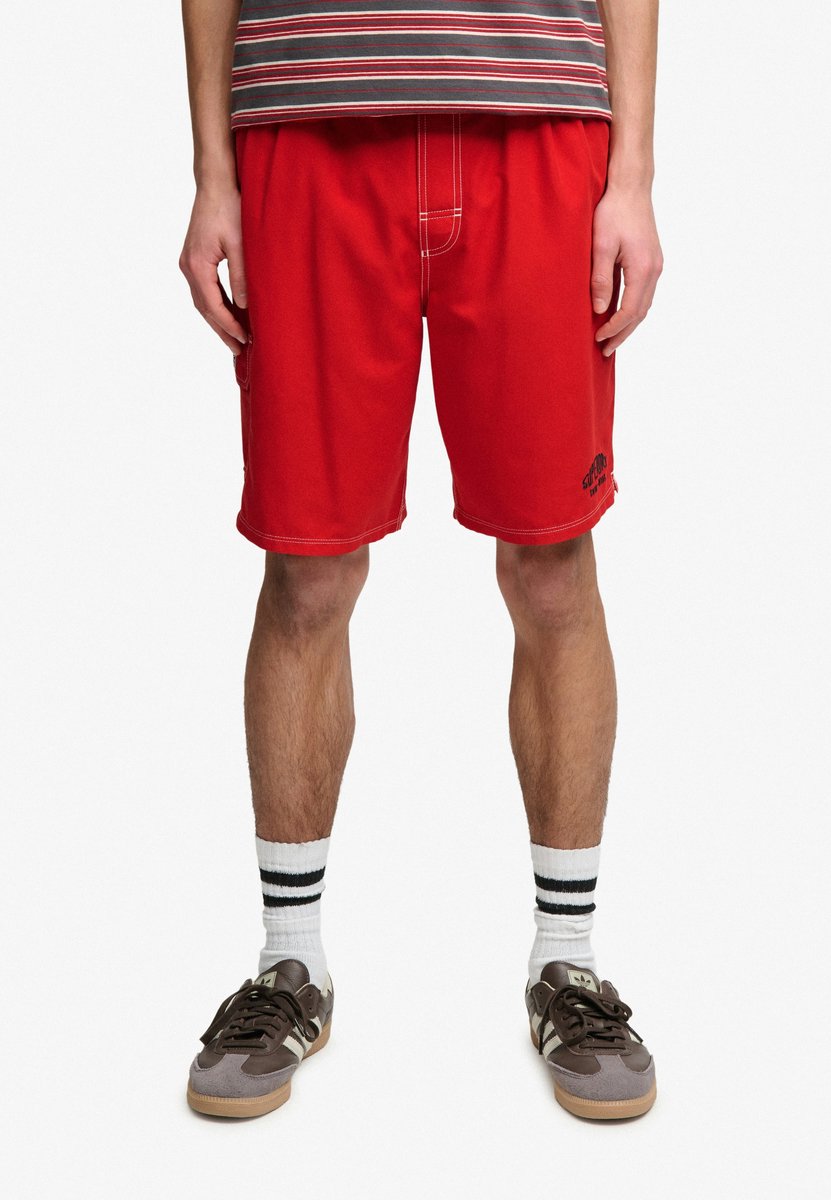 Superdry Herren Cargo 19-Inch Boardshorts Red - Größe: Xxl
