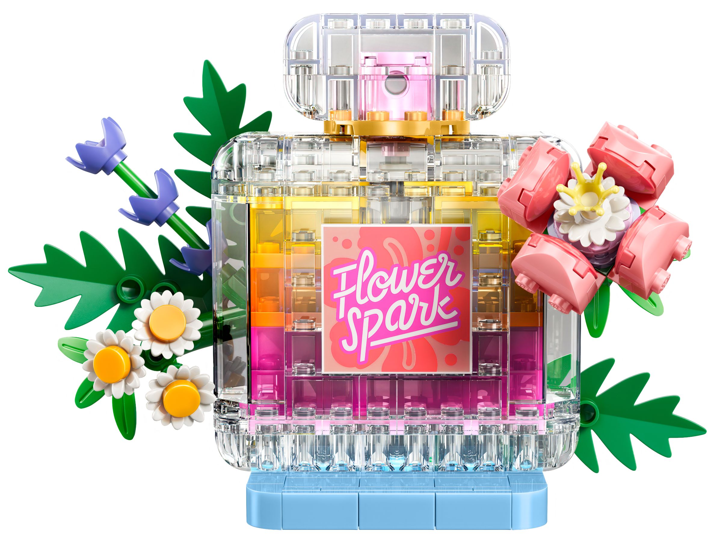 Parfümflasche mit Blumendeko