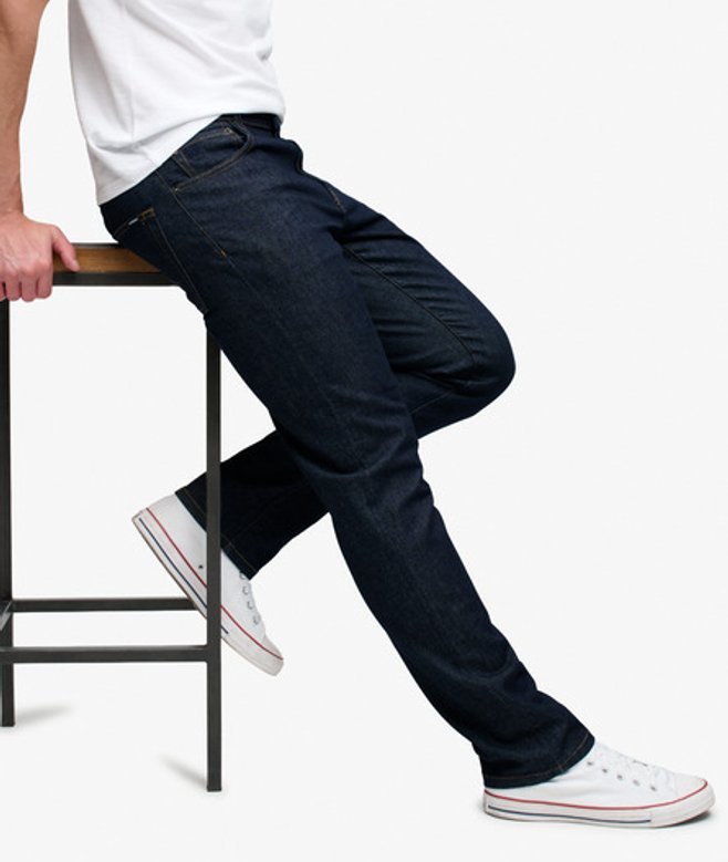 Superdry Herren Organic Cotton Vintage Slim Straight Jeans Dark Blue - Größe: 30/32