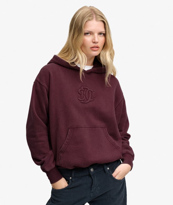 Superdry Damen Lässiges Hemd aus Leinen im Boyfriend-stil Blau - Größe: 38