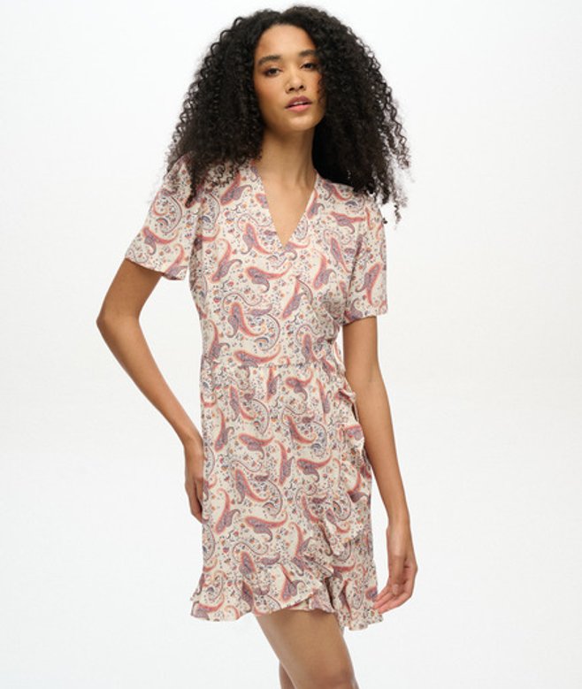 Superdry Damen Gestufter Mini-rock aus Musselin Navy - Größe: 38