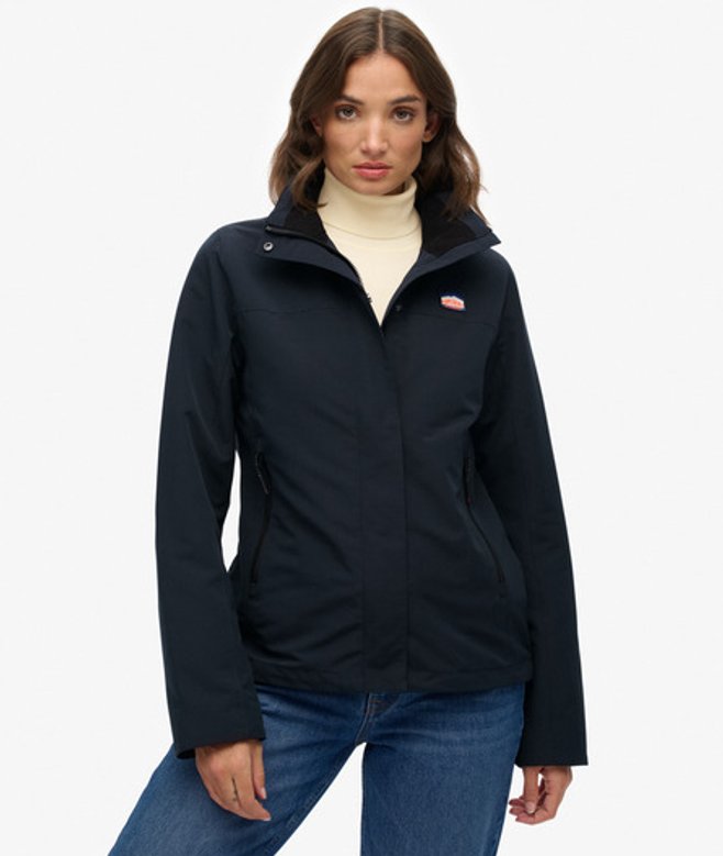 Superdry Damen Shell-jacke Ohne Kapuze Navy - Größe: 40