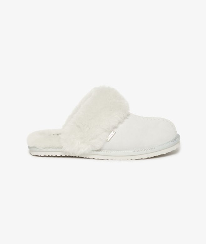 Superdry Damen Pantoletten aus Wildleder Grau - Größe: 7-8