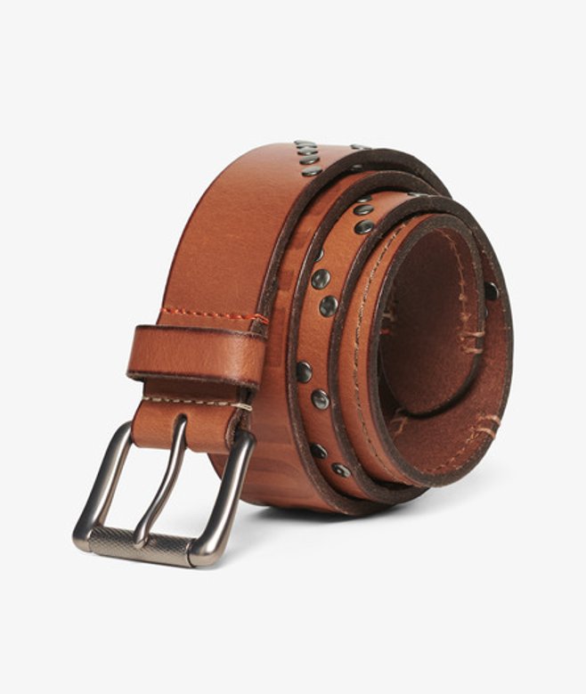 Superdry Herren Goods Gürtel mit Logo-schnalle Braun - Größe: S