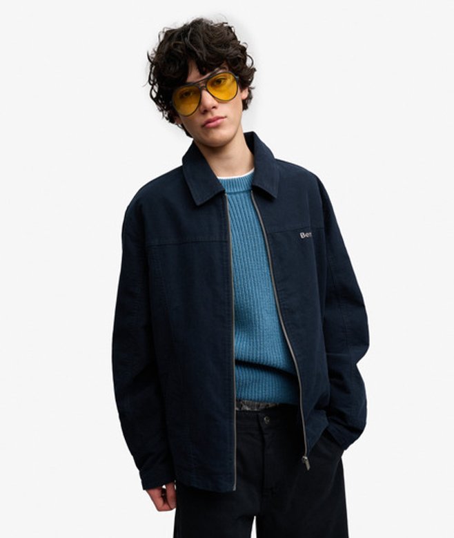 Superdry Herren Bench Moleskin Ranch Jacke Navy - Größe: Xxl