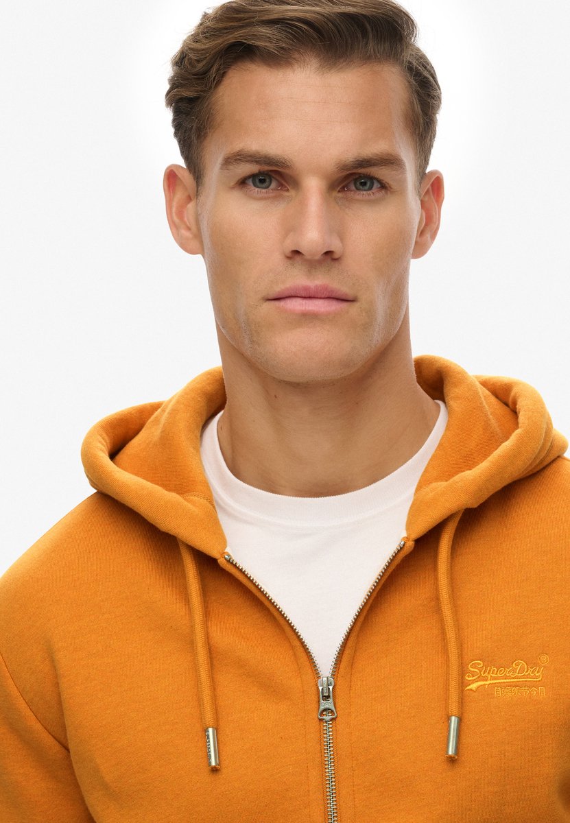 Superdry Herren Vintage Logo Kapuzenjacke mit Stickerei Yellow - Größe: M