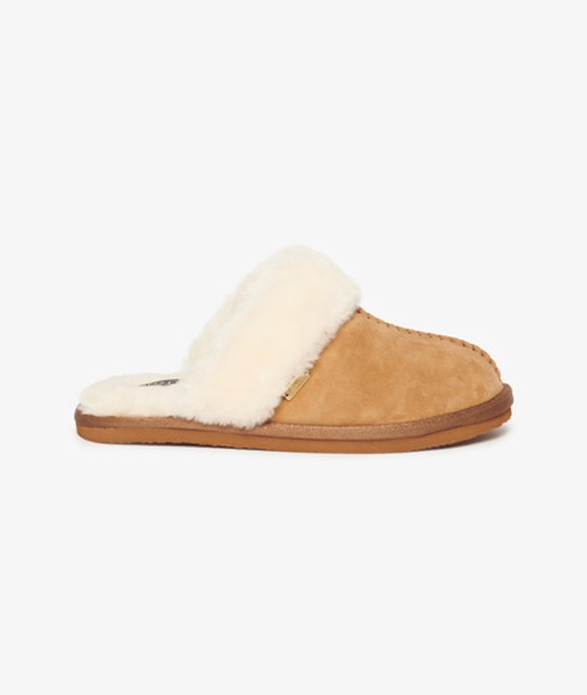Superdry Damen Pantoletten aus Wildleder Braun - Größe: 7-8