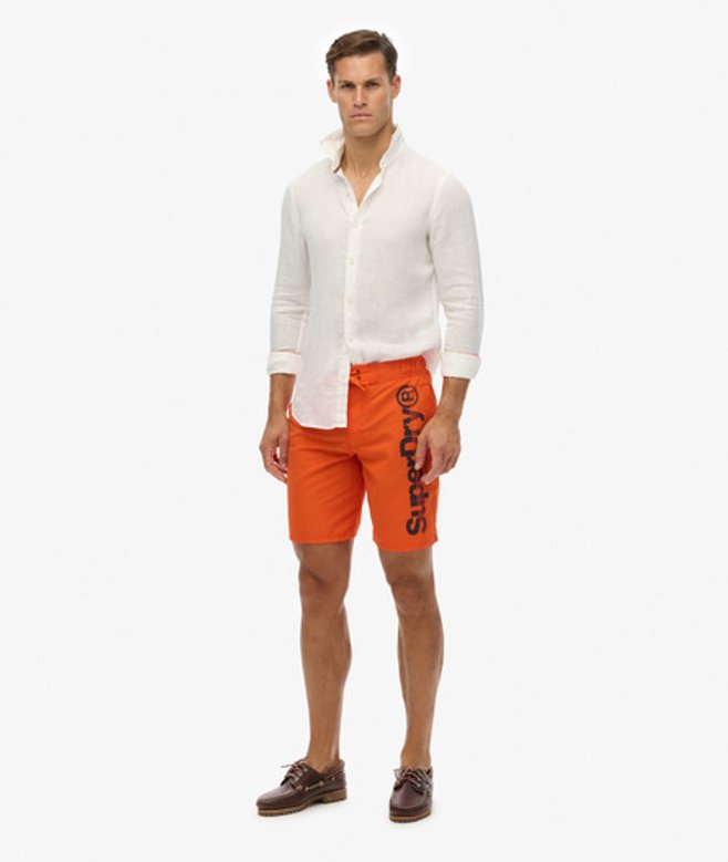 Superdry Herren Klassische Boardshorts Orange - Größe: L
