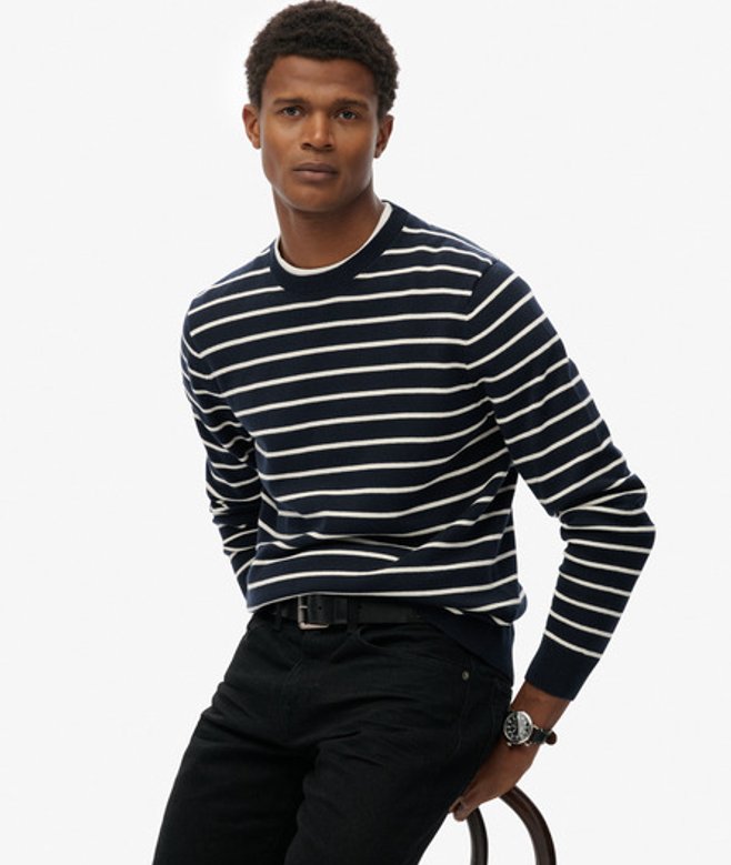 Superdry Herren The Merchant Store-pullover im Marinelook Navy - Größe: XL