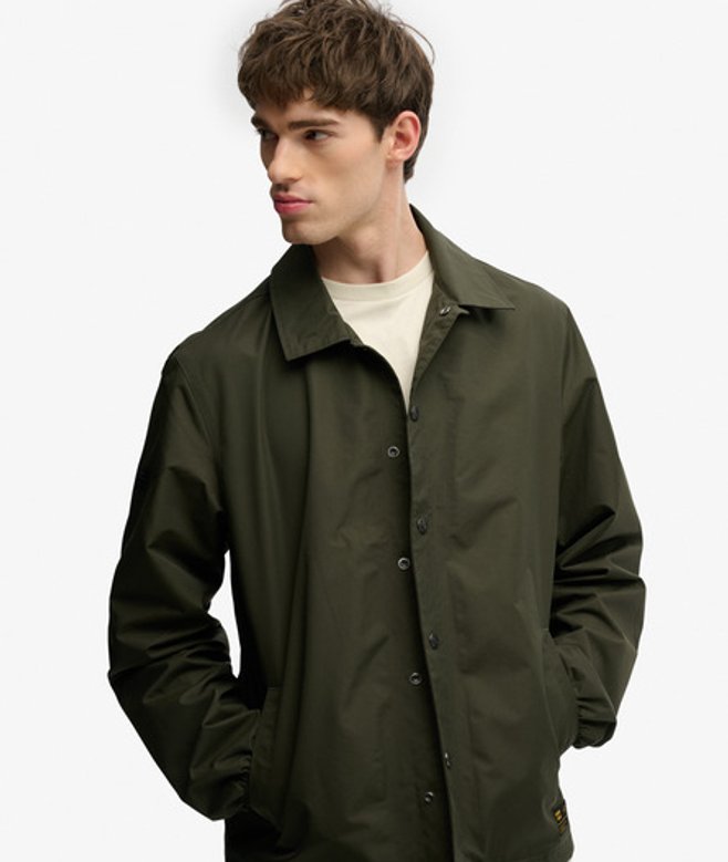 Superdry Herren Surplus Otto Coach Jacke, Dunkelgrün - Größe: L