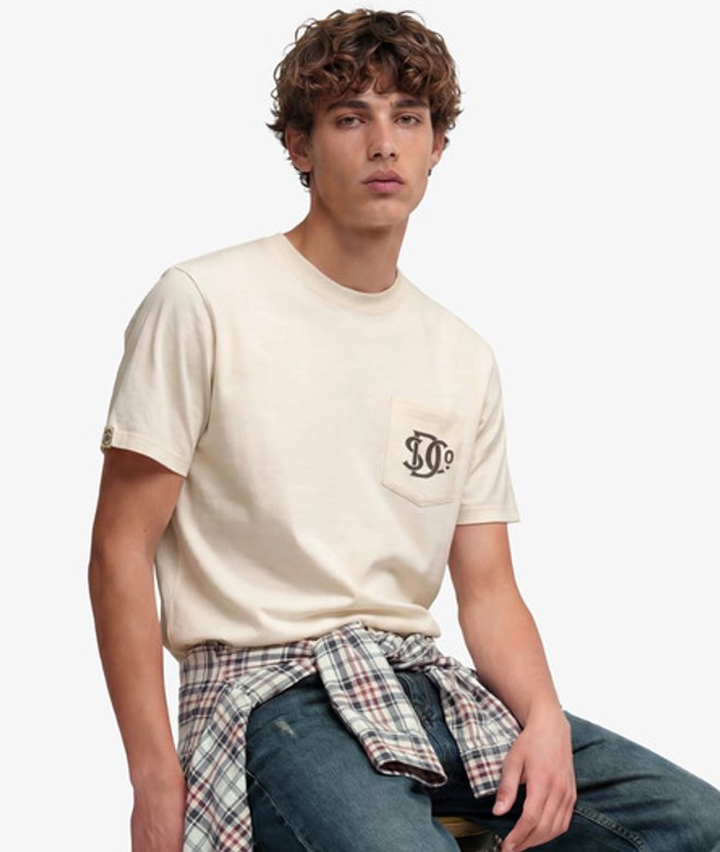 Superdry Herren The Merchant Store Grafik-tasche T-shirt White - Größe: Xxl