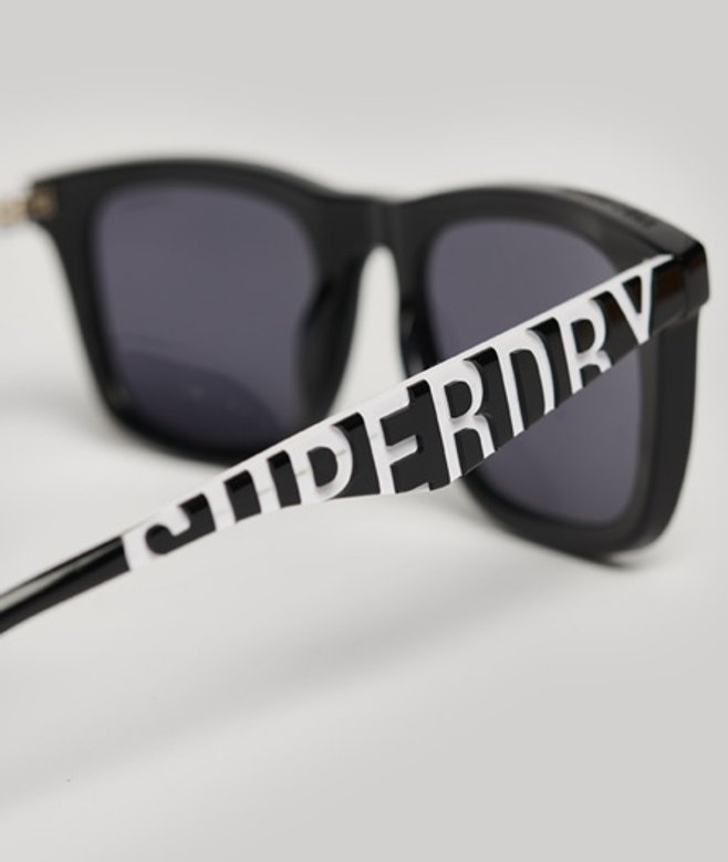 Superdry Schwarz Herren Sdr Trailsman Sonnenbrille mit Logodruck, Größe: Einheitsgröße - Größe: Einheitsgröße
