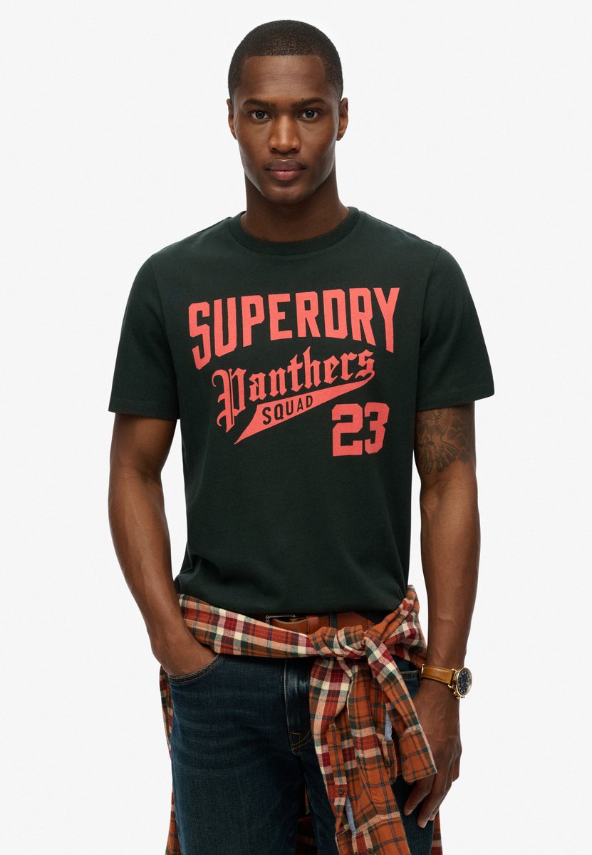 Superdry Herren Lässiges Athletic T-shirt Grün - Größe: L