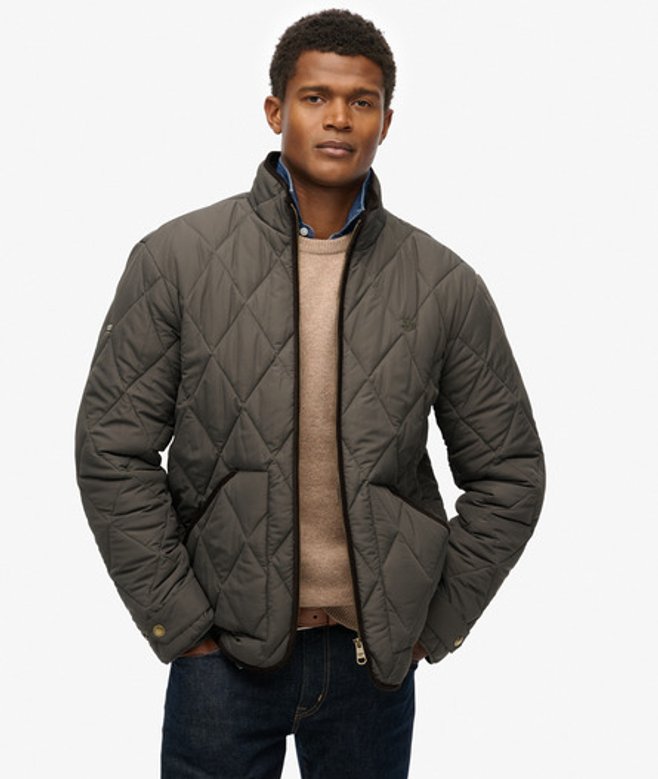 Superdry Herren Gesteppte Estate Liner Jacke Green - Größe: Xxl