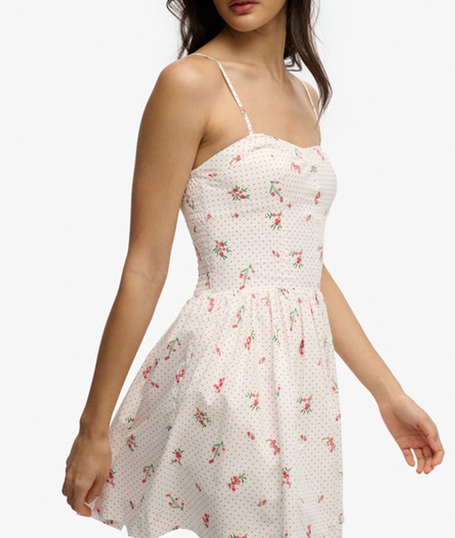 Superdry Damen Korsett-cami-minikleid Cream - Größe: 36