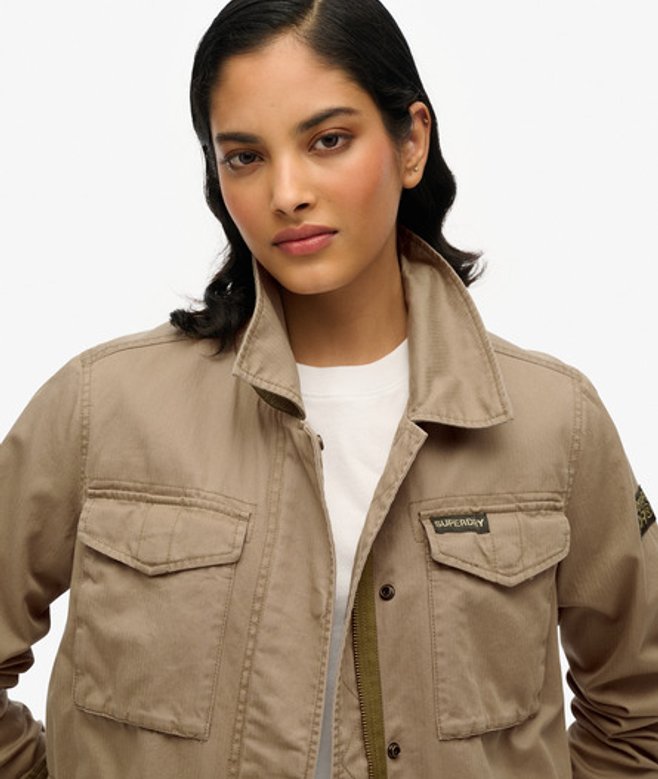 Superdry Damen M65 Military-jacke Grün - Größe: 44