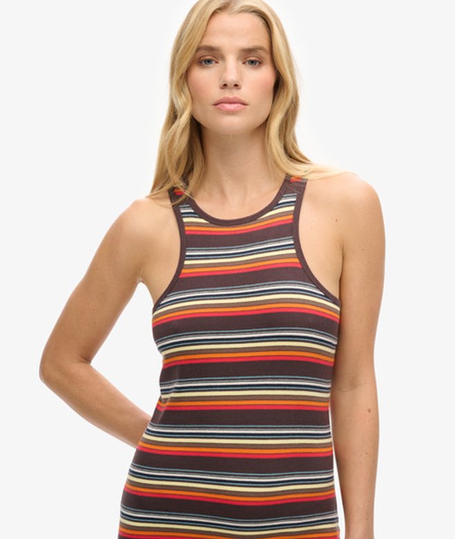 Superdry Damen Gestreiftes Vintage Racer-kleid Bunt - Größe: 36