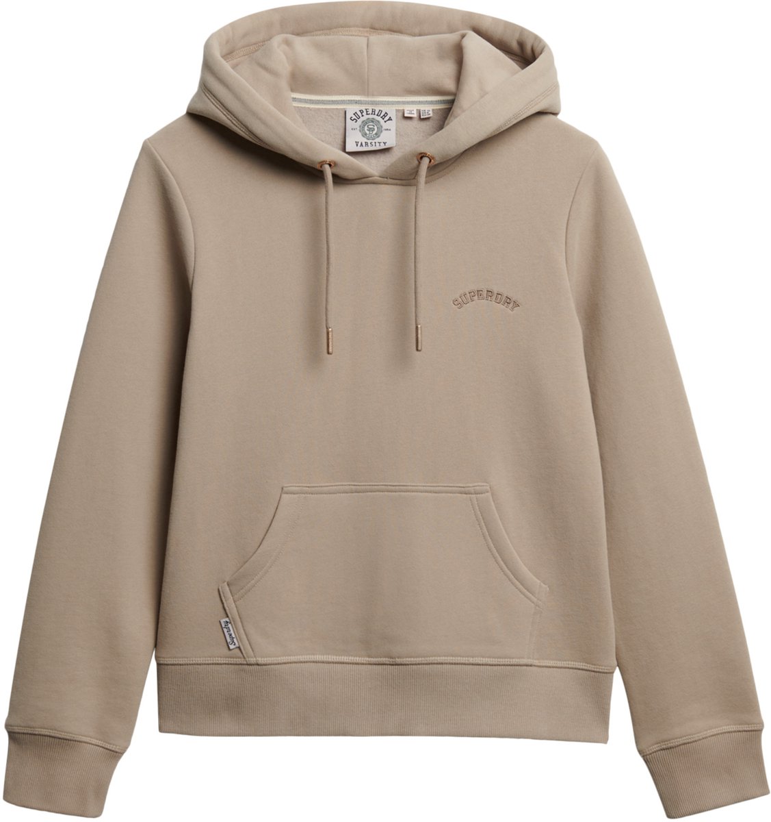 Superdry Damen Karierte Baumwollhose mit Elastikbund Black - Größe: 34