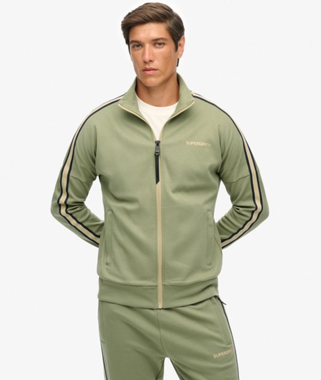 Superdry Herren Locker Geschnittenes Tech Cult Trainingstop Green - Größe: Xxxl