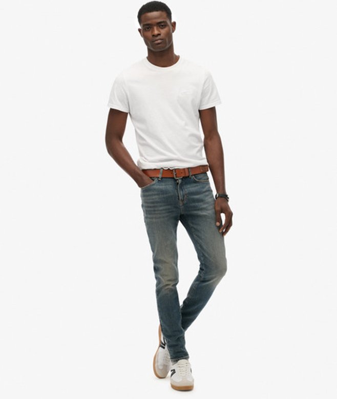 Superdry Herren Vintage Skinny Jeans Blue - Größe: 30/30