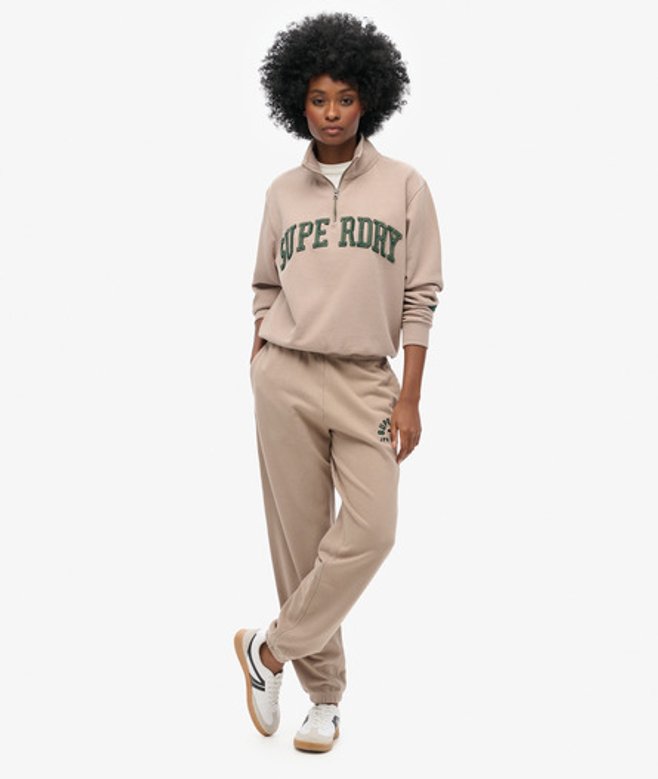 Superdry Damen Grau Athletic Essentials Boyfriend-Jogginghosen, Größe: 44