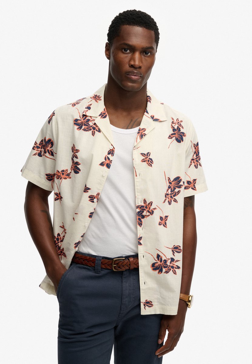 Superdry Damen Premium Leinenhemd mit Knopfleiste in Schmaler Passform Light Blue - Größe: 36