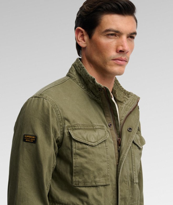 Superdry Herren Military M65 Jacke Green - Größe: M