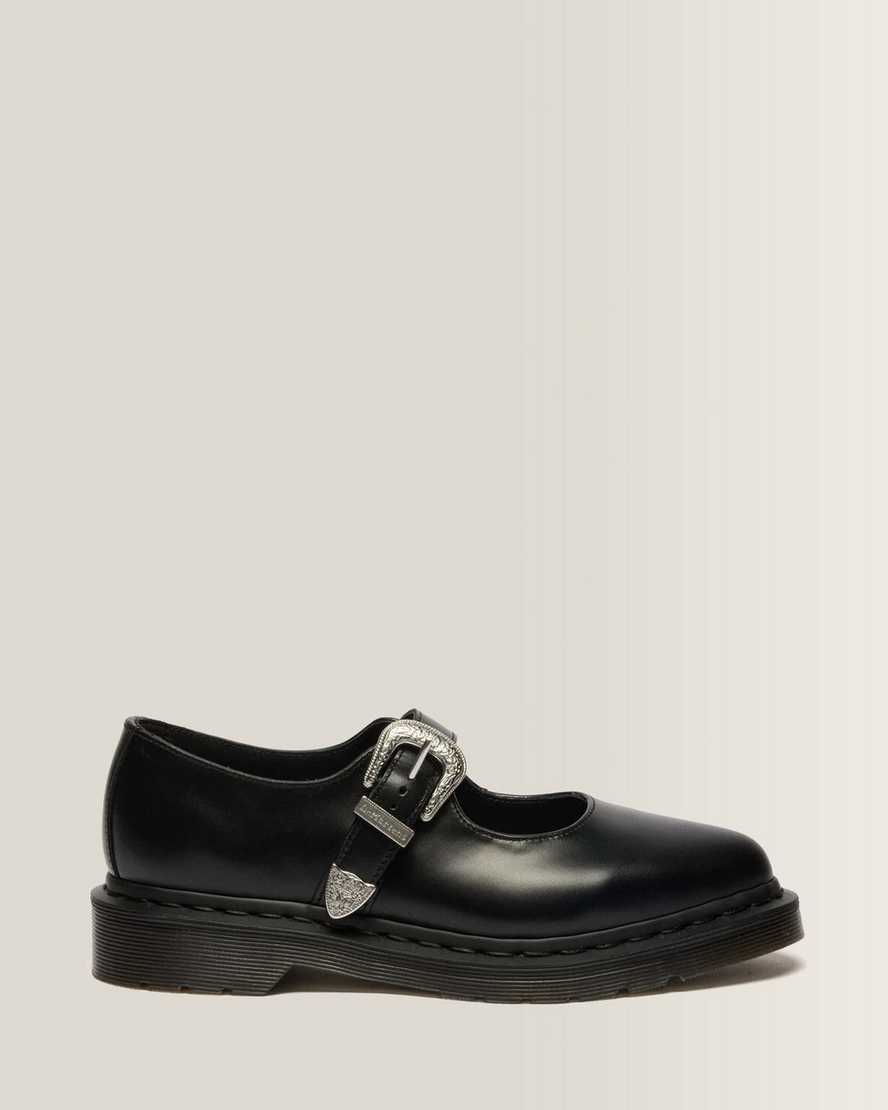 Dr. Martens Elphie Mary Jane Atlas Leder Schuhe in Schwarz, Größe: 43