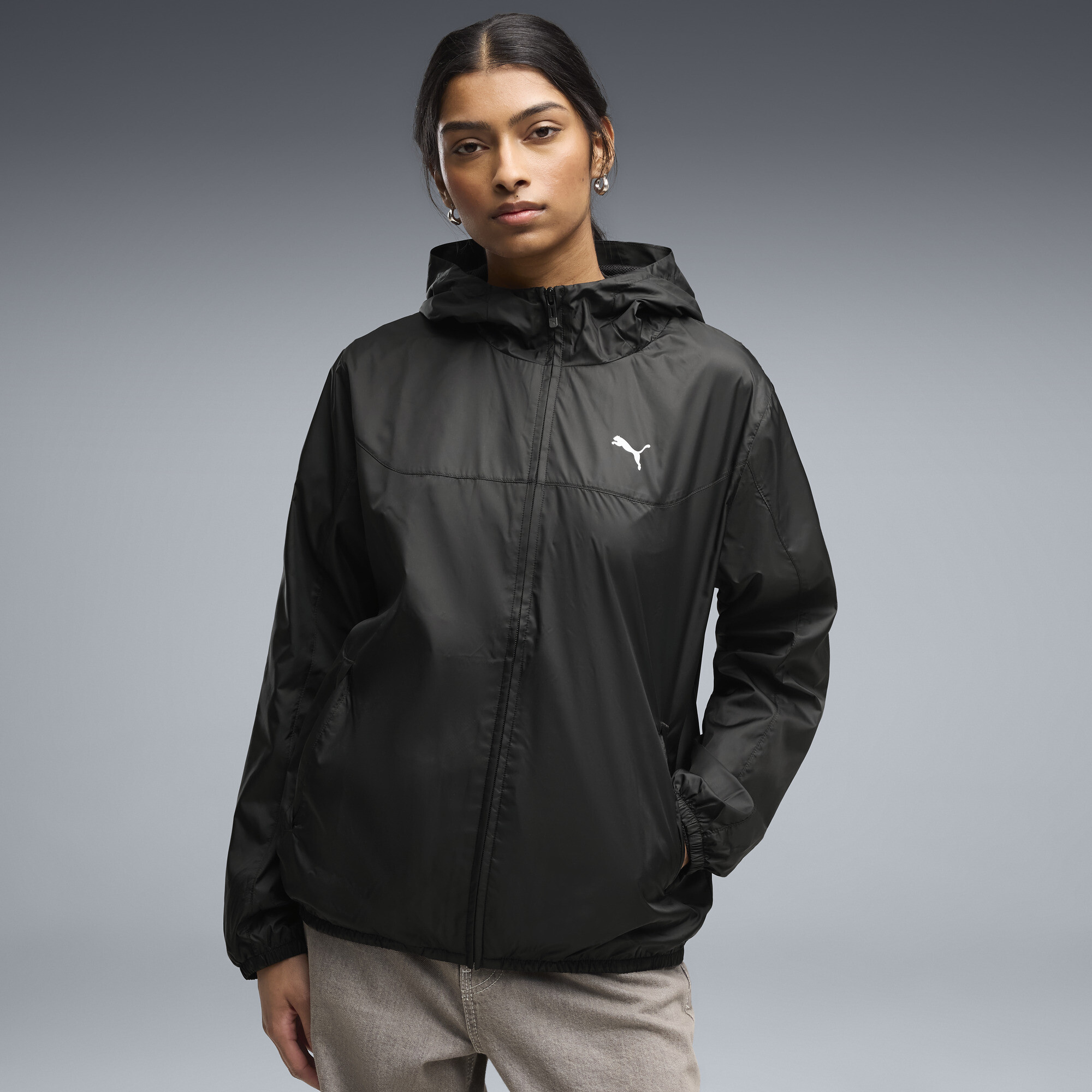 PUMA Essentials Regular Windjacke Damen, Kleidung, Schwarz, XS
