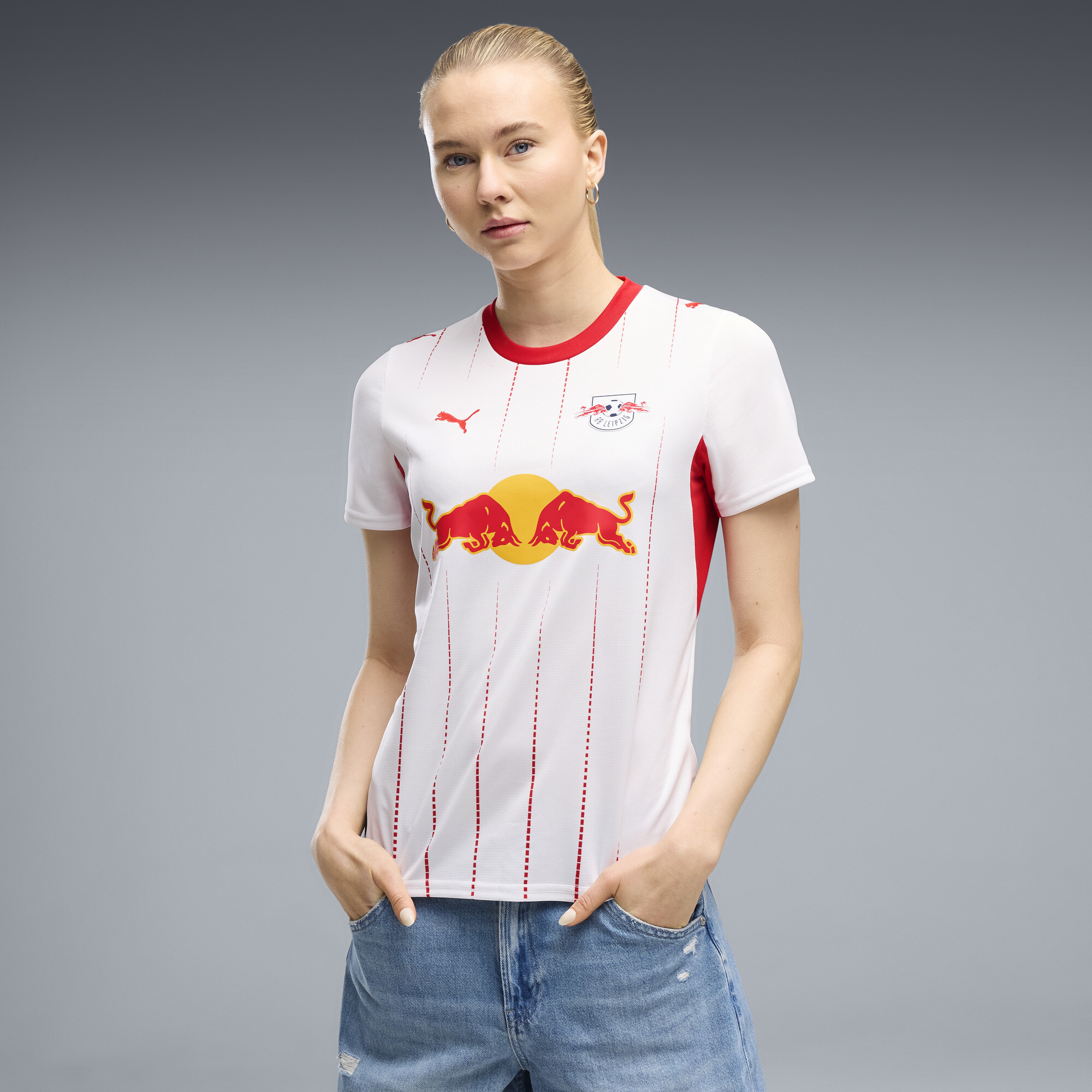 PUMA RB Leipzig 26/27 Heimtrikot Damen, Kleidung, Weiß, M