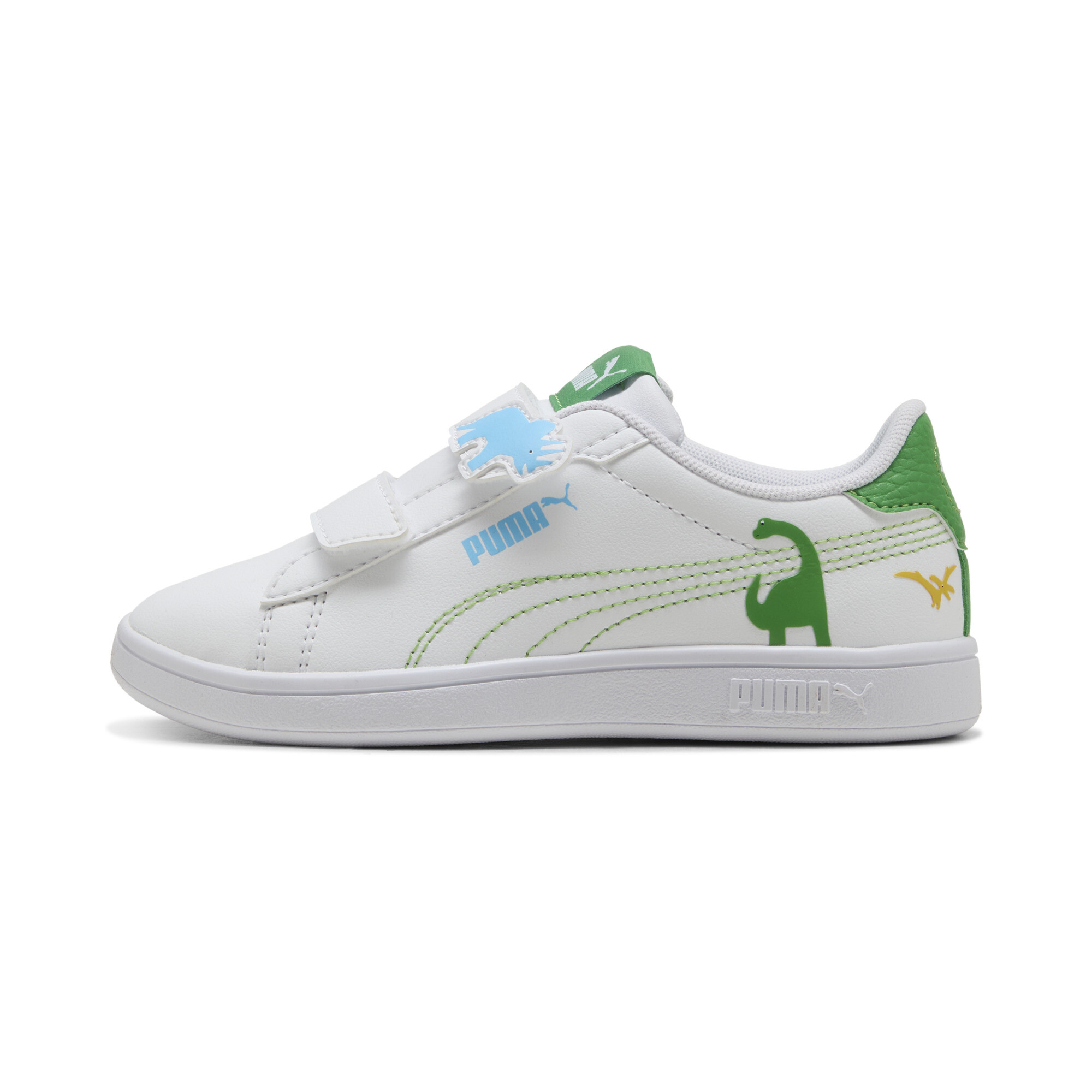 PUMA Smash 3.0 Dino Sneakers Kinder, Schuhe, Weiß, 34