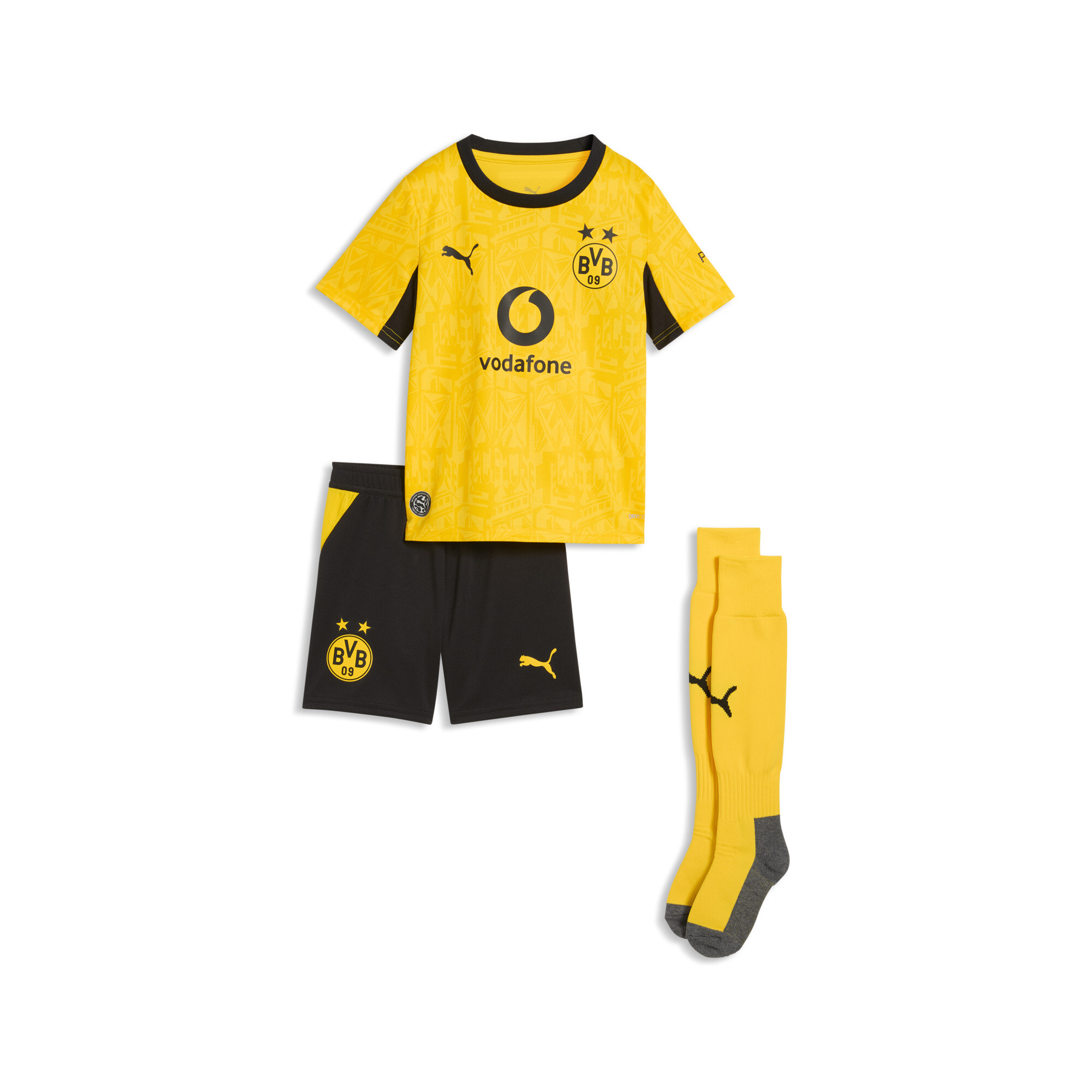 PUMA Borussia Dortmund 26/27 Heimtrikot Mini-Kit Kinder, Accessoires, Gelb, 3-4Y