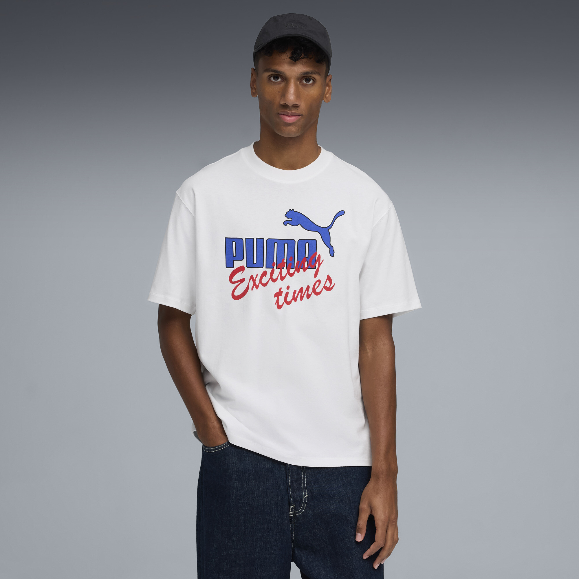 PUMA House of Graphics Casual T-Shirt Herren, Kleidung, Weiß, M